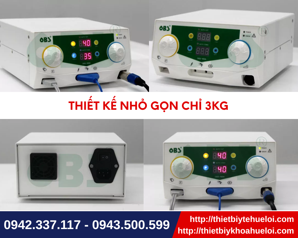 Thiết kế dao mổ điện cao tần đơn cực thú y nhỏ gọn, linh hoạt