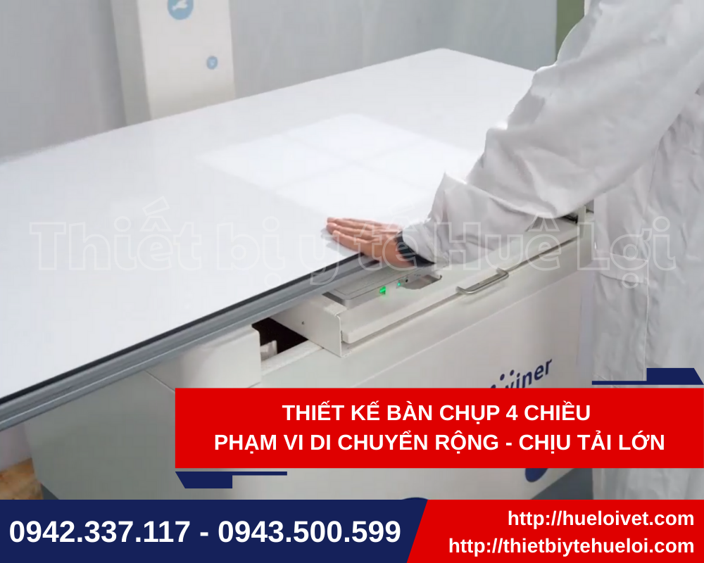 Thiết kế bàn chụp tối ưu công năng của máy X quang chẩn đoán thú y