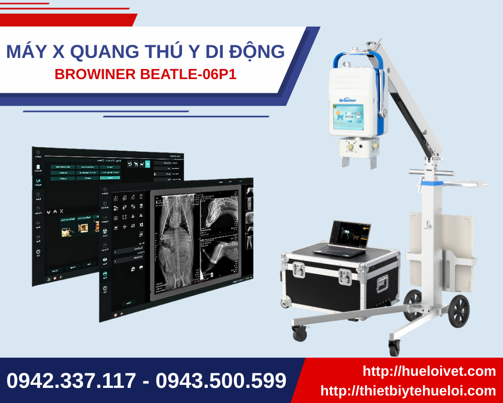 Máy X quang thú y kĩ thuật số di động hiện đại