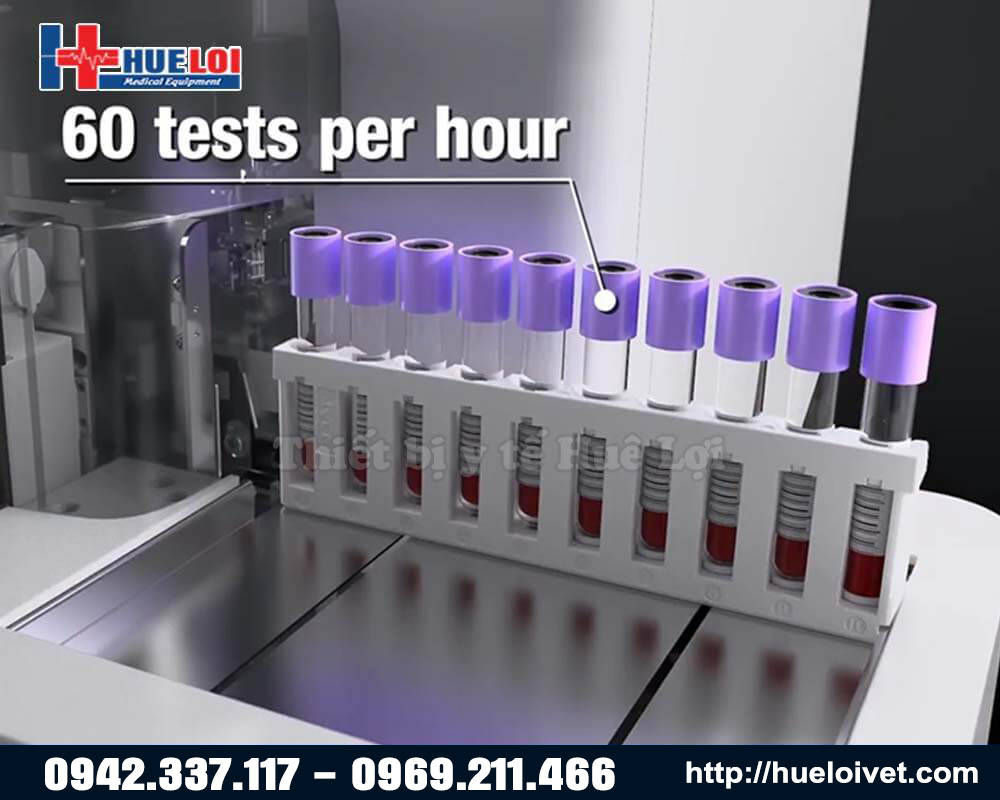 công suất tối đa 60 test / giờ