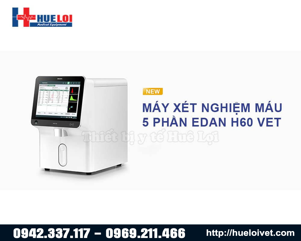 máy xét nghiệm máu 5 thành phần dành cho động vật chó mèo thú y EDAN H60